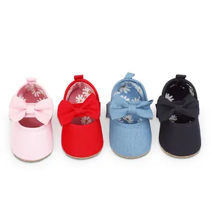Colección de zapatos de princesa con suela blanda para bebé niña en rosa rojo azul negro