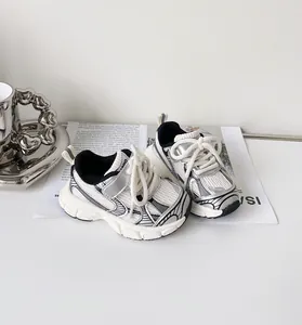 Close-up of stylish toddler sneakers with soft soles for kids' casual spring wear