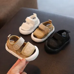 Baby Toddler Sandals Closed Toe Anti-Collision Soft Sole Non-Slip Mesh Summer Infant Beach First Walker Shoes For Boys Girls