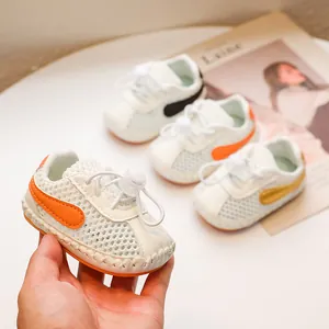 Baby Sommer Netz Atmungsaktiv Sandalen Weiche Sohle Lauflernschuhe Für Kleinkinder Rutschfest Kordelzugverschluss Wanderschuhe