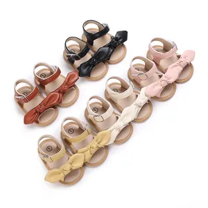 Süße Baby-Sandalen mit großer Schleife für Mädchen in verschiedenen Farben