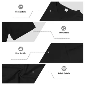 Close-up showing the neck, cuff, hem, and breathable fabric of the Henley T-shirt.