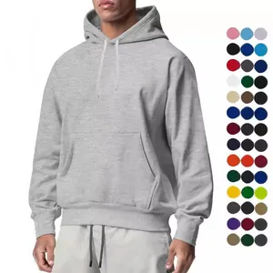 Sweat-shirt à capuche pour hommes en polaire unie avec plusieurs options de couleur.