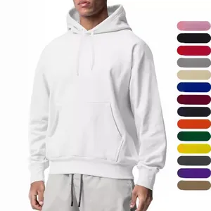 Sweat à capuche de sport en polaire pour hommes avec cordon et poche