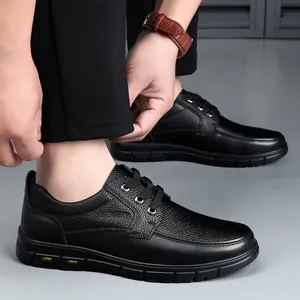 Rutschfeste wasserfeste Leder-Kochschuhe für Herren, langlebige Arbeitsschuhe für Küche