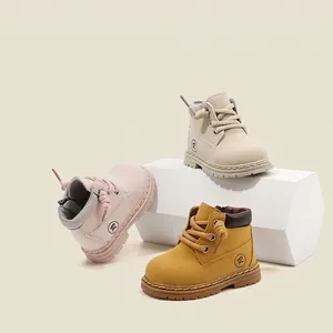 Stylish toddler British style Martin boots for baby boys and girls fall walking shoes