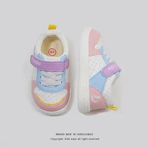 Wasserdichte Mikrofaser-Leder-Sneaker in Pastellfarben für Kleinkinder von 1-3