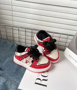 Sneakers per bambini rosso e bianco con design Shohoku anime per ragazzi e ragazze