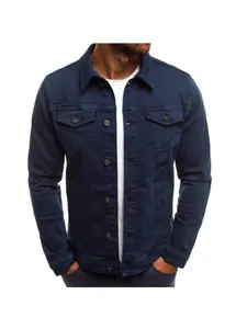 Klassiek marineblauw spijkerjack voor heren met meerdere zakken en knoopsluiting