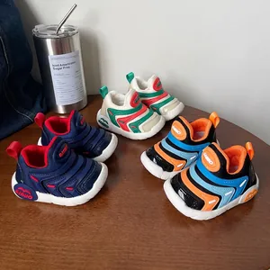 Peuter Baby Jongens Meisjes Gesegmenteerde Mesh Sneakers Microvezel Leer Zachte Zool Ademend Antislip Wandelschoenen Lente Herfst Casual Schoenen