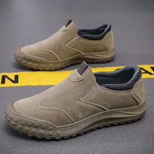 Herren Casual Arbeitsschuhe Slip On Loafer Kunstleder Verschleißfest Weiche Sohle Atmungsaktiv Herren Schuhe Für Bau Täglich