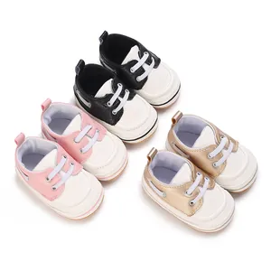 Infant Baby Boys Girls Casual Walking Shoes Soft Sole Lace Up First Walker Patchwork Toddler Newborn Sneakers Anti Slip