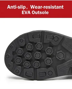 Gros plan détaillé de la semelle en EVA antidérapante pour sandales d'été homme.
