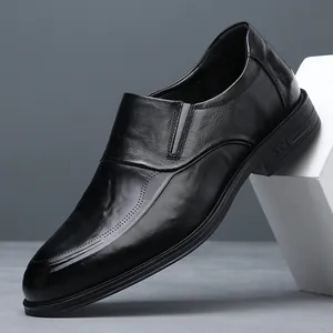 Herren Business Formelle Lederschuhe Oberleder Rindsleder Slip-on Loafer Britischer Stil Atmungsaktive Büro Schuhe