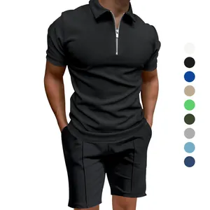 Conjunto de polo de manga corta y pantalones cortos con una amplia gama de colores