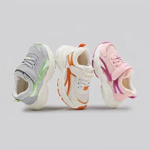Kleinkind Kinder Atmungsaktives Mesh Lauflernschuhe Jungen Mädchen Weiche Sohle Rutschfeste Sport Sneaker Klettverschluss Freizeitschuhe