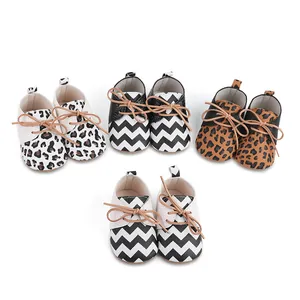 Baby walking shoes collection in leopard and chevron patterns for infants 0-1 years