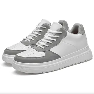 Stylish white and grey low-top sneakers for outdoor travel and casual daily wear