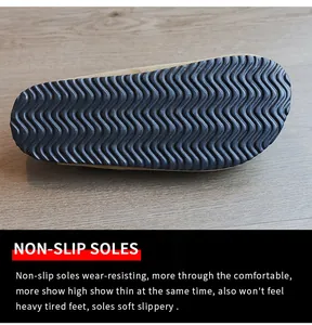 Detailed macro view of the non-slip wavy rubber soles on comfortable Birkenstock style clogs