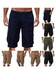 Men's Cargo Shorts Multi-Pocket Loose Fit Outdoor Casual Summer Sports Shorts Knee Length Polyester Breathable Work Pants