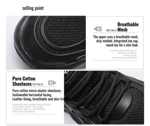 Dettaglio della sneaker nera in mesh traspirante con lacci in cotone di qualità superiore.
