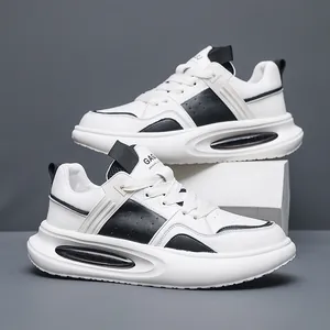 Heren Rundleer Chunky Sneakers Mode Luchtkussen Hoogteverhogend Casual Sportschoenen Wit Zwart Wandelschoenen