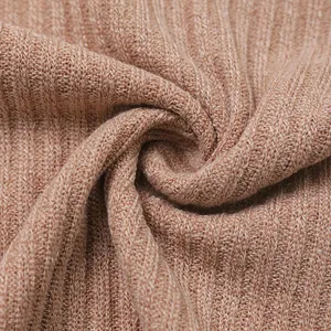 Close-up detail of the ribbed knit fabric texture on the men's long sleeve T-shirt.
