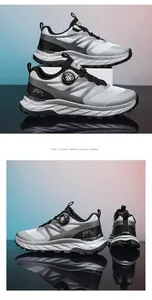 Zapatillas de running transpirables para hombre con cierre de hebilla giratoria ligera