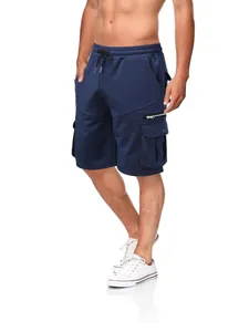 Lässige Herren Cargo-Shorts in Marineblau mit lockerer Passform und mehreren Taschen für den Sommer