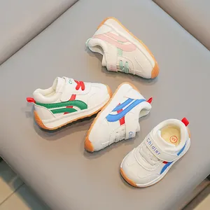 Scarpe da passeggio per bambini in pelle impermeabile con suole morbide antiscivolo