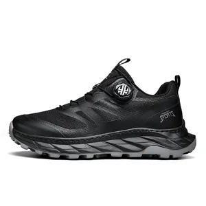 Zapatillas de running ligeras para hombre de malla transpirable con cierre rotativo