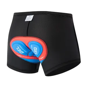 Detailansicht der dicken 3D-Gel-Polsterung bei atmungsaktiven Netz-Radunterhosen-Shorts.