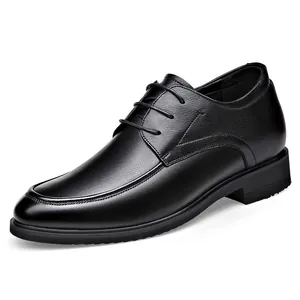 Klassische schwarze Herrenschuhe aus feinem Leder für Business, Büro und formelle Anlässe