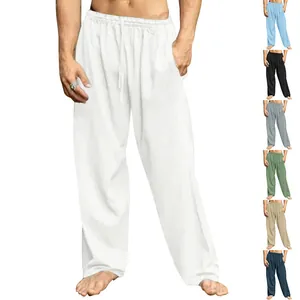Herren Hip Hop Baggy Freizeithose Urban Mode Atmungsaktiv Locker Gerade Hose Für Frühling Herbst Streetwear Einfarbig