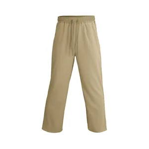 Bequeme lockere khakifarbene Herren-Freizeitsportelhose mit Kordelzug und elastischem Bund