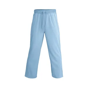 Frontalansicht der hellblauen, atmungsaktiven, locker sitzenden Jogginghose für Herren.