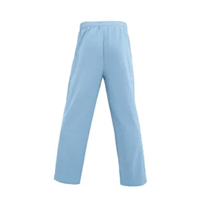 Rückansicht einer hellblauen, lockeren Hip-Hop-Sporthose für Herren aus atmungsaktivem Stoff