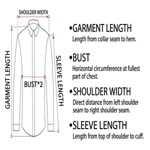 Guide de mesure détaillé pour polo à manches longues pour hommes avec col zippé