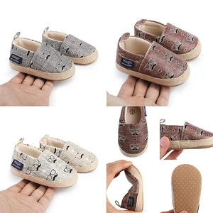 Baby Lauflernschuhe Weiche Sohle 0-1 Jahr Alt Cartoon Brille Schnurrbart Druck Indoor Rutschfest Erstlingsschuhe Sneakers
