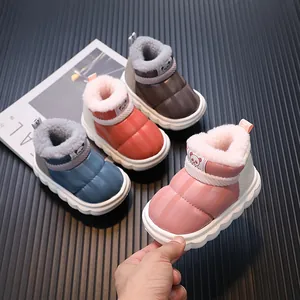 Kinder Winter Schneeschuhe Wasserdicht Kunstleder Dickes Plüschfutter Warme Rutschfeste Schuhe Cartoon Panda Für Jungen Mädchen