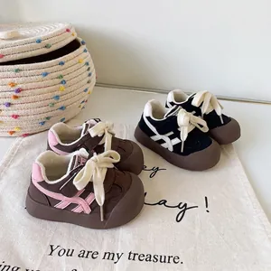 Baskets d'Hiver pour Enfants Doublées de Peluche Cuir Microfibre Chaussures Décontractées pour Garçons Filles Chaudes Antidérapantes