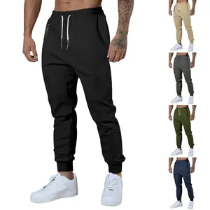 Men's casual drawstring joggers shown in multiple colors on a clean white background.