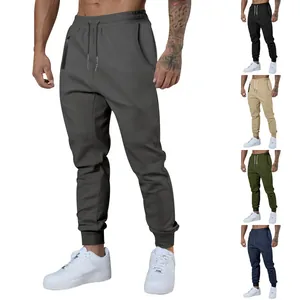 Detail showing various color options of men's slim fit drawstring casual sweatpants.
