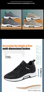 Détail de baskets en maille avec semelle intérieure invisible augmentant la taille de 6cm.