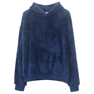 Hochwertiger Herren Hoodie in Dunkelblau, Oversize-Schnitt, weiches Fleece mit Kängurutasche