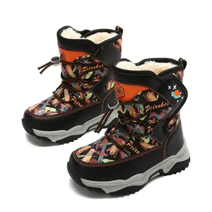 Warme Winter-Schneestiefel für Jungen mit rutschfester Sohle und dickem Pelzfutter