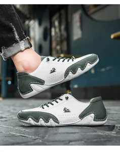 Side view of low-top casual shoes with octopus sole design and color-blocking detail