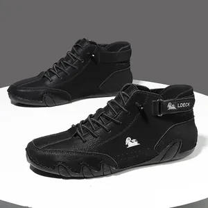 Botas casuales negras para hombre con suela tipo pulpo y correa de ajuste