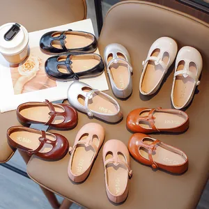 Girls Mary Jane Shoes T-Strap Princess Leather Shoes Soft Sole Non-Slip School Shoes For Toddler Little Kids Girls