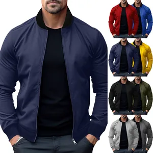 Collezione completa di giacche casual da uomo con collo alto in vari colori vivaci